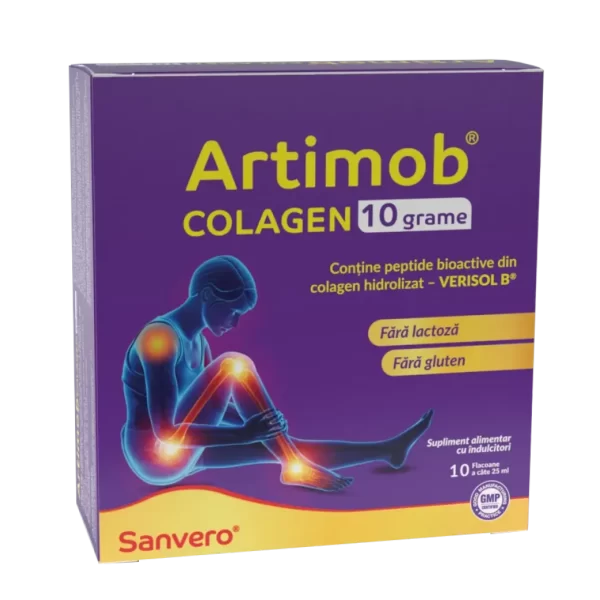 Sanvero Artimob Colagen 10 g solutie buvabila 25 ml x 10 flacoane