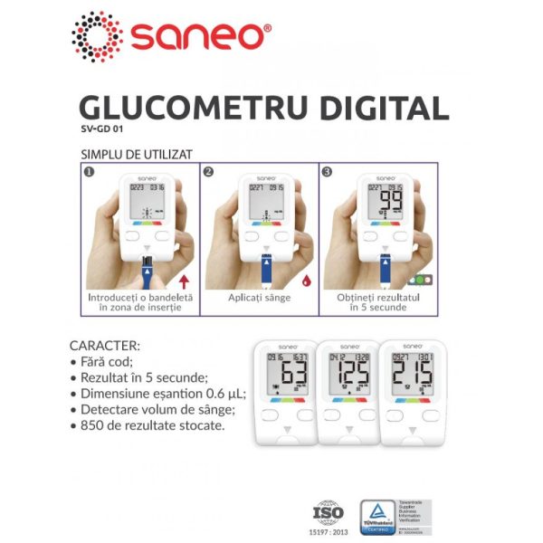 Saneo Glucometru Digital EPS - Image 2