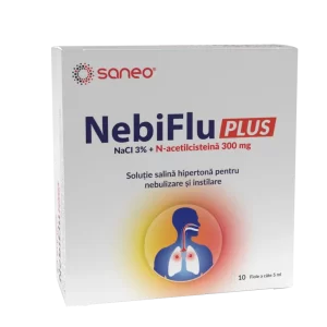 Saneo NebiFlu Plus solutie pentru nebulizator si instilatii x 5ml x 10 fiole