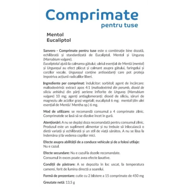 Sanvero Comprimate pentru tuse x 30 - Image 2