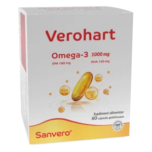 Sanvero Verohart Omega-3 1000 mg 60 capsule gelatinoase