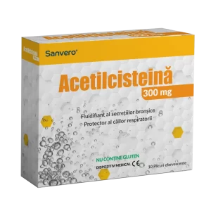 Sanvero Acetilcisteina 300 mg plicuri efervescente x 10
