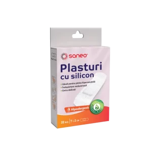 Saneo Plasturi cu silicon 7cm/2cm x 10buc