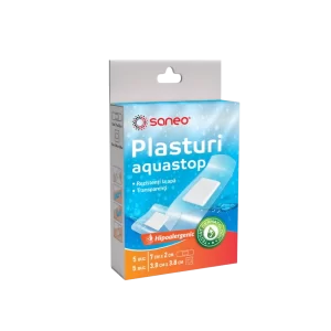Saneo Plasturi aquastop 7cm/2cm+3.8cm/3.8cm x 10buc