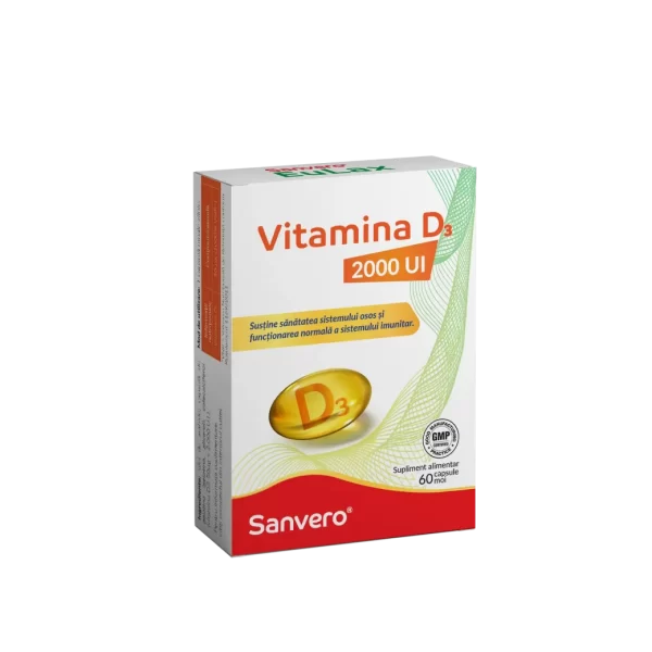 Sanvero Vitamina D3 2000 UI 60 capsule moi